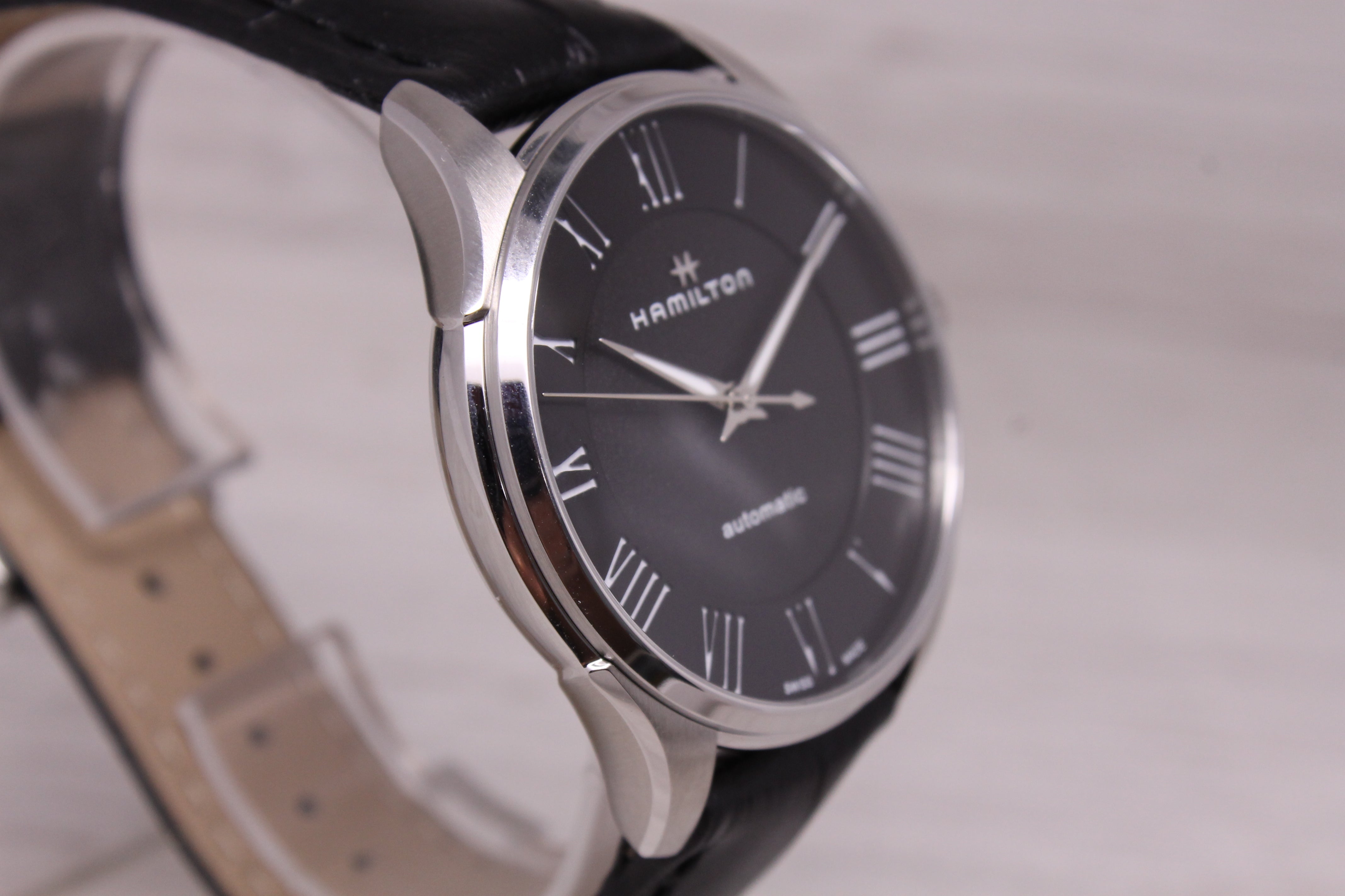Hamilton Jazzmaster 40mm Steel Automatic Watch H42535730 Swiss w/ Box Clean