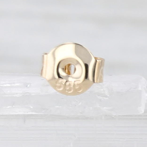 Light Gray New 0.26ctw Lab Grown Diamond All seeing Eye Stud Earrings 14k Yellow Gold