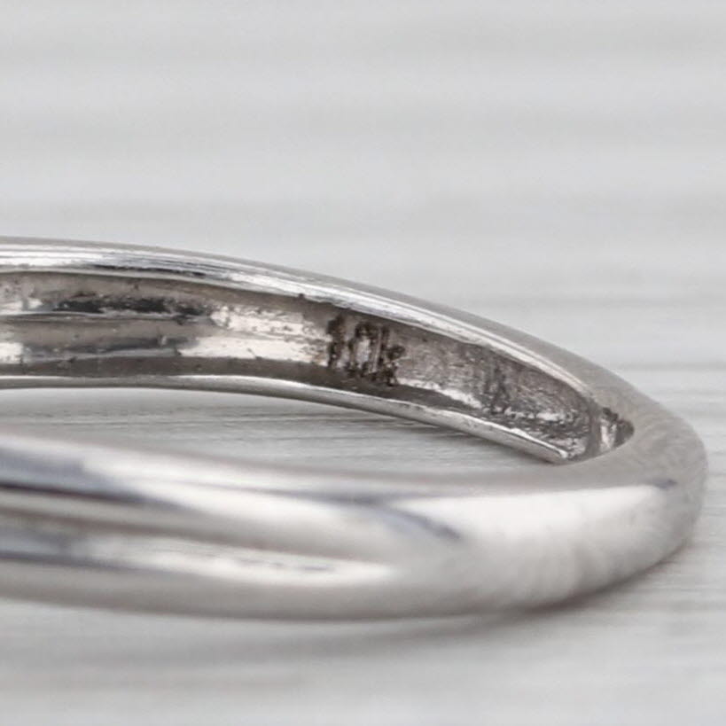 0.30ct Tanzanite Diamond Ring 10k White Gold Small Size 3.25