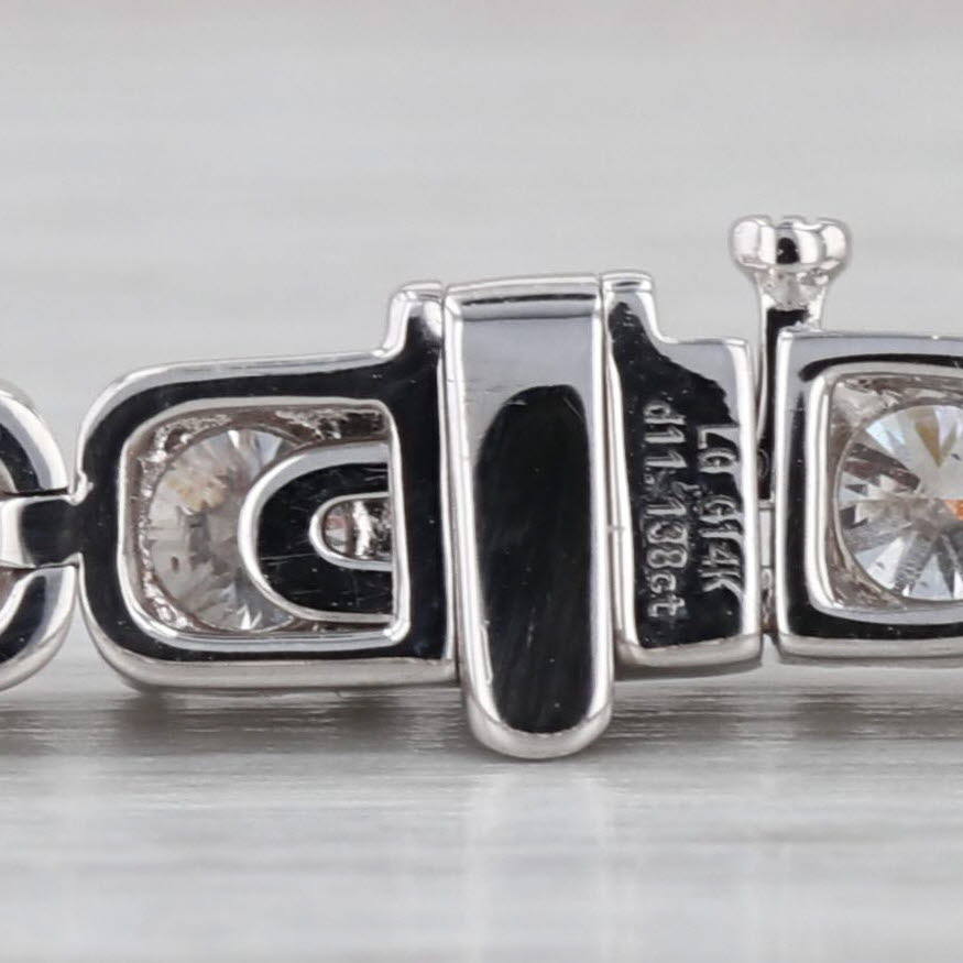 New 11.13ctw Lab Grown Diamond Tennis Bracelet 14k White Gold 6.75" 4.3mm