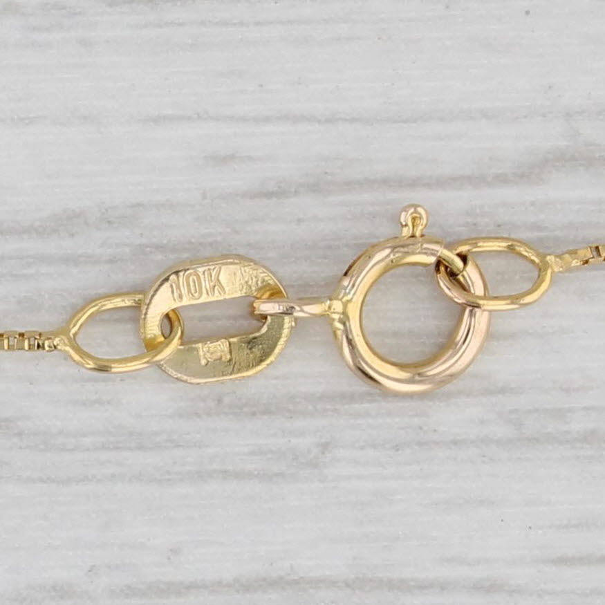 Gray 0.37ctw Onyx Diamond Halo Pendant Necklace 14k Yellow Gold 18" Box Chain