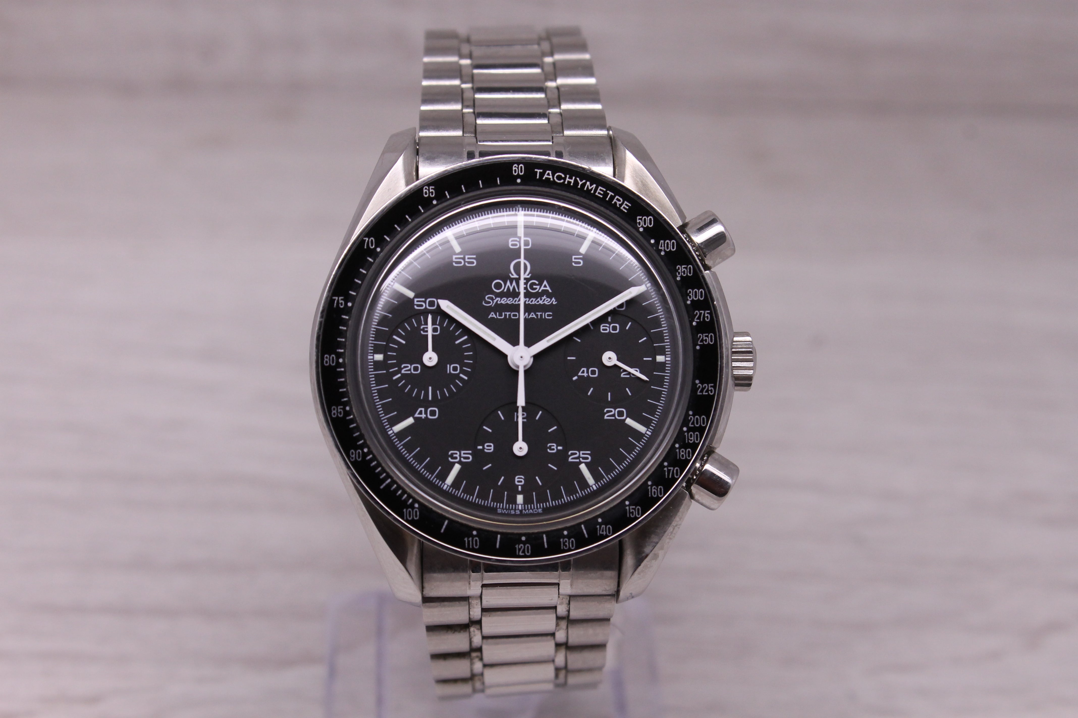 1998 Omega Speedmaster Reduced 39mm Steel Automatic Chronograph Watch 3510.50