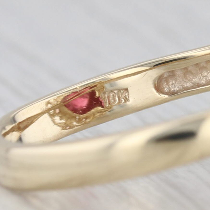 Pink Tourmaline Cabochon Ring 10k Yellow Gold Size 10.25