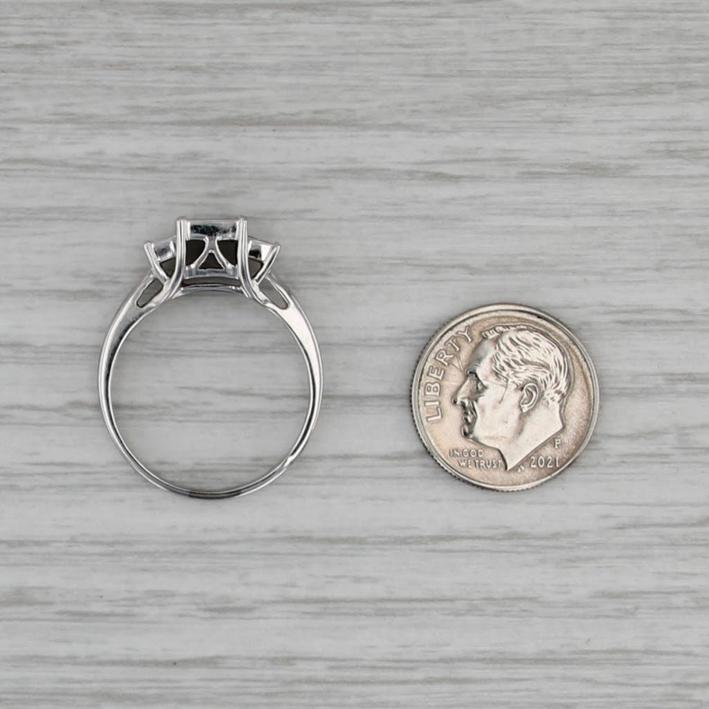 0.51ctw Princess Illusions Diamond Engagement Ring 10k White Gold Size 8.5