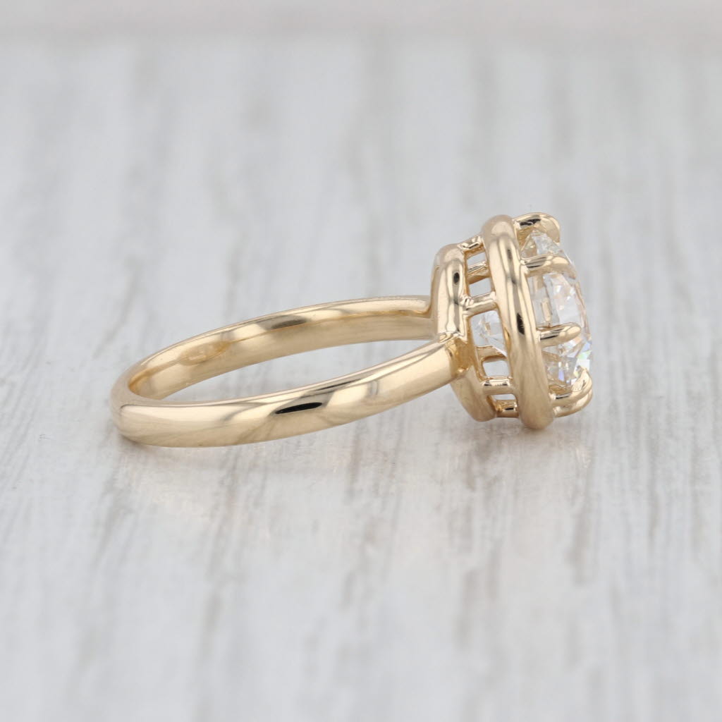 New 3.01ct VVS2 D Lab Grown Diamond Solitaire Engagement Ring 14k Gold Size 6
