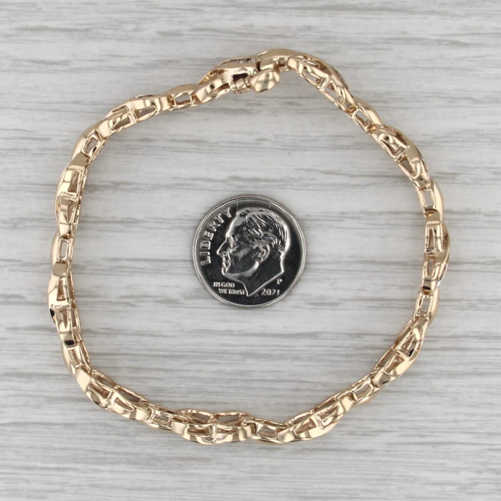 3ctw X Bar Link Diamond Tennis Bracelet 14k Yellow Gold 7" 7.8mm