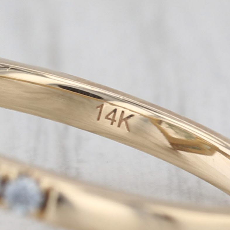 4.94ctw Moss Agate Moissanite Ring 14k Yellow Gold Size 7.75