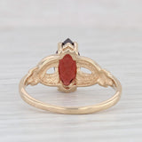 1.30ct Marquise Garnet Solitaire Ring 14k Yellow Gold Size 6.25