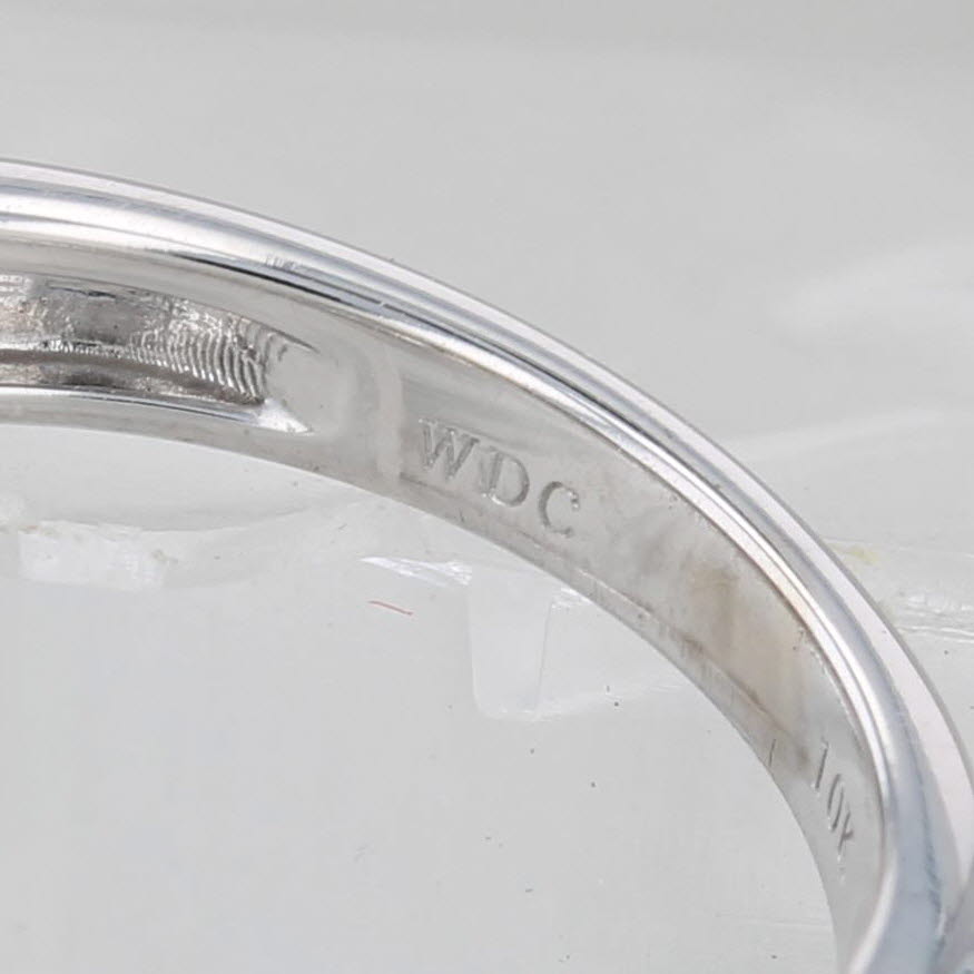 Light Gray 0.39ctw Champagne White Diamond Bypass Ring 10k White Gold Size 7 WDC