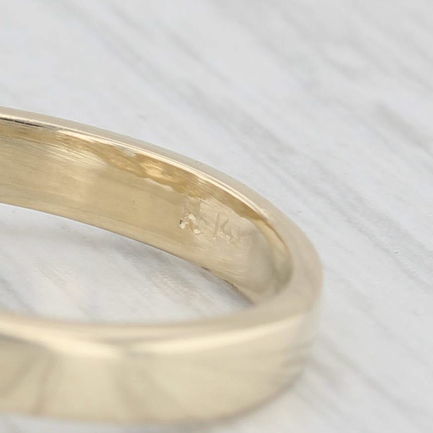 Light Gray Diamond Irish Claddagh Ring 14k Yellow Gold Size 6.25 Engagement