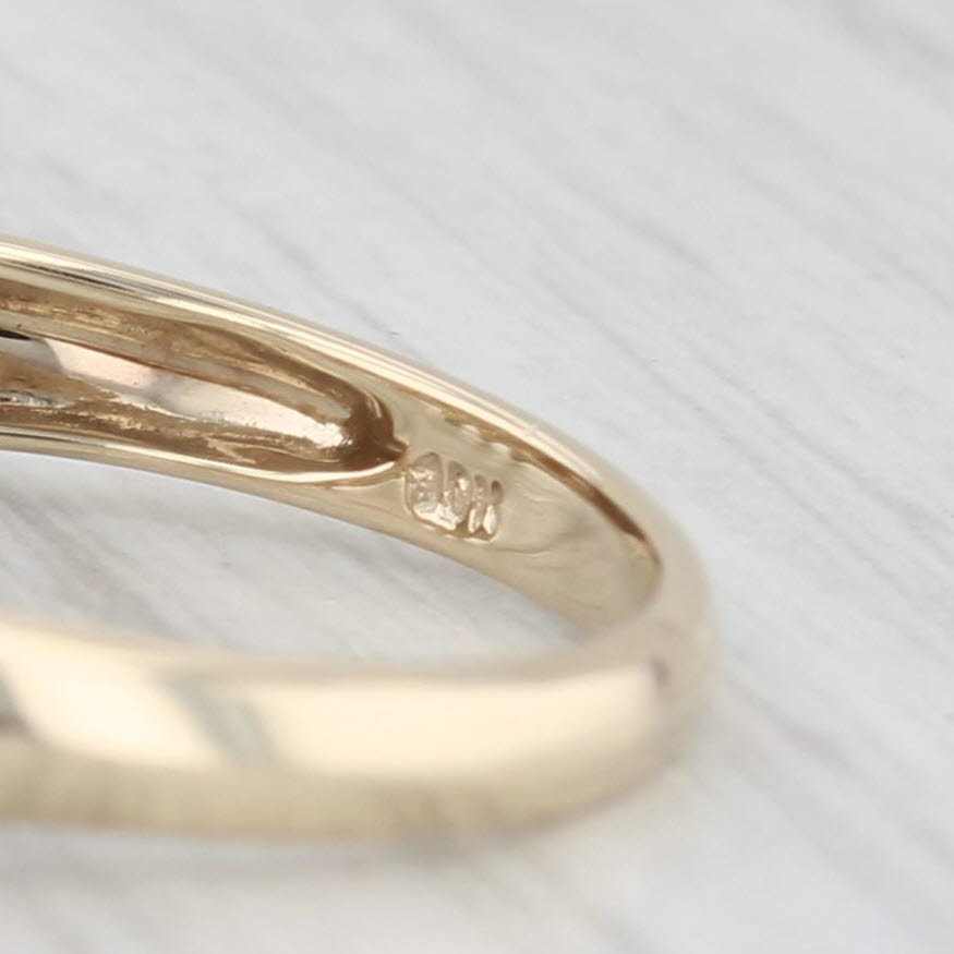Light Gray 0.40ctw Diamond Cluster Ring 10k Yellow Gold Size 7.25 Stackable Wedding Band