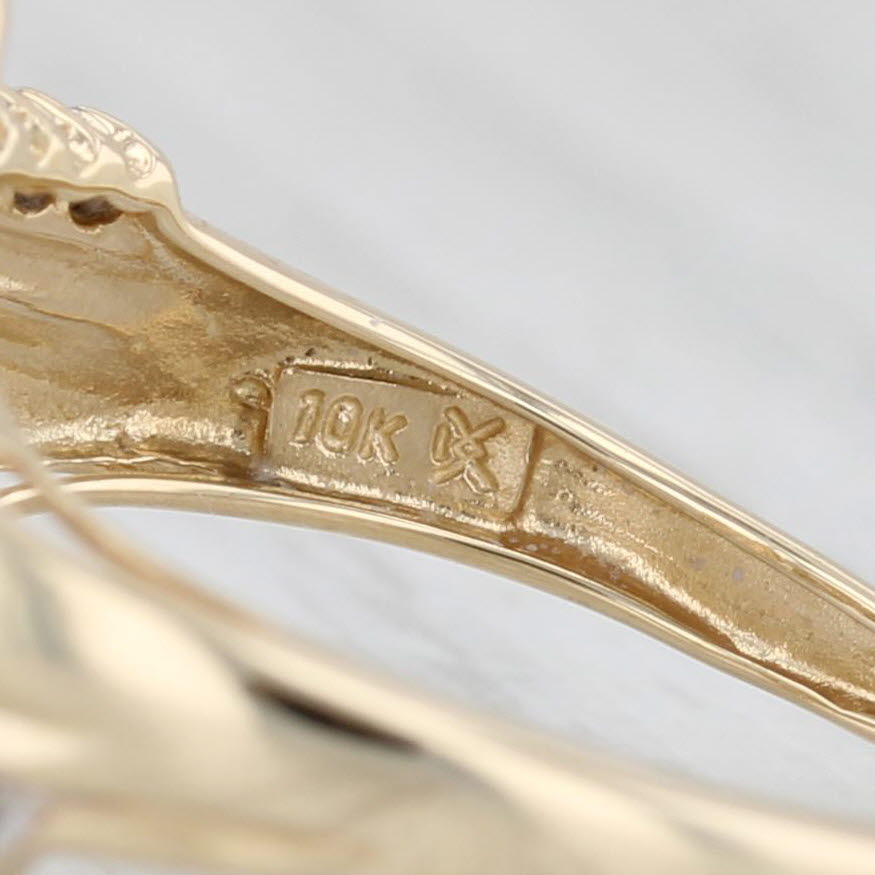 Light Gray 0.50ctw Diamond Ring 10k Yellow Gold Size 7.25 Engagement