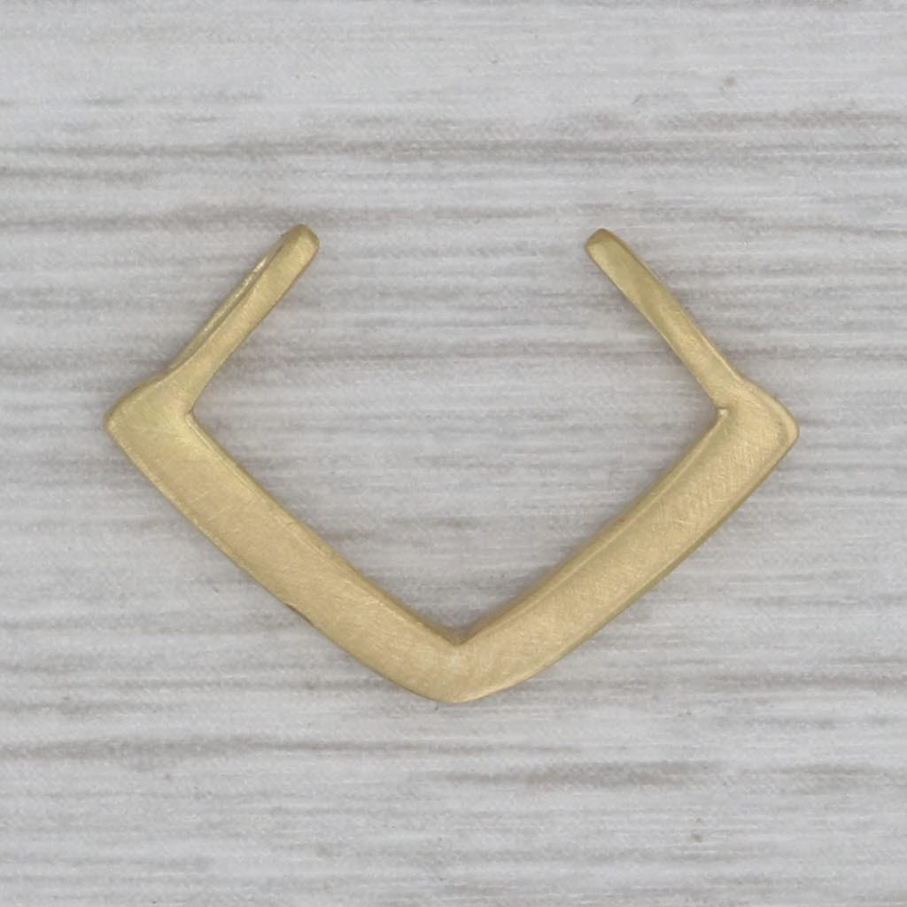 Gray Brushed Enhancer Pendant 18k Yellow Gold Brushed Finish