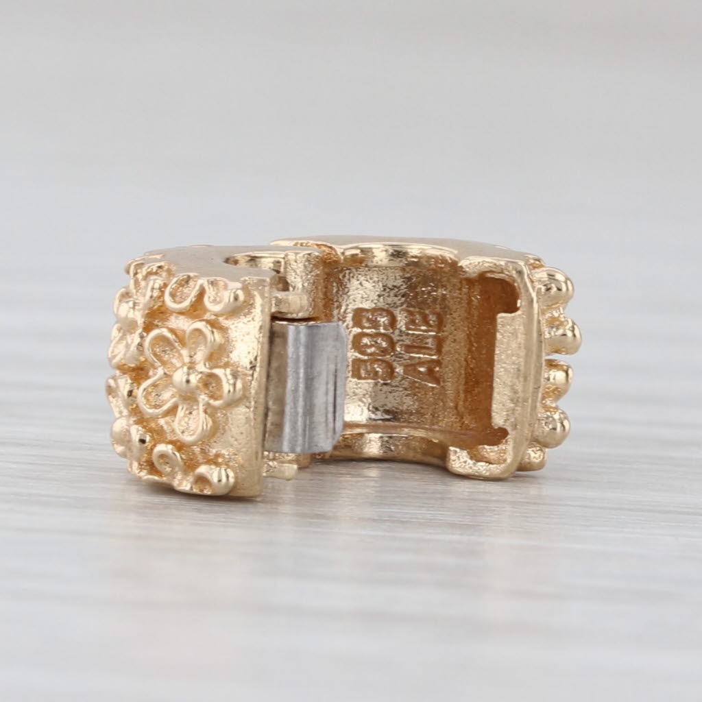 Pandora Golden Flower Daisy Clip Bead Charm 14k Gold 750507 Retired