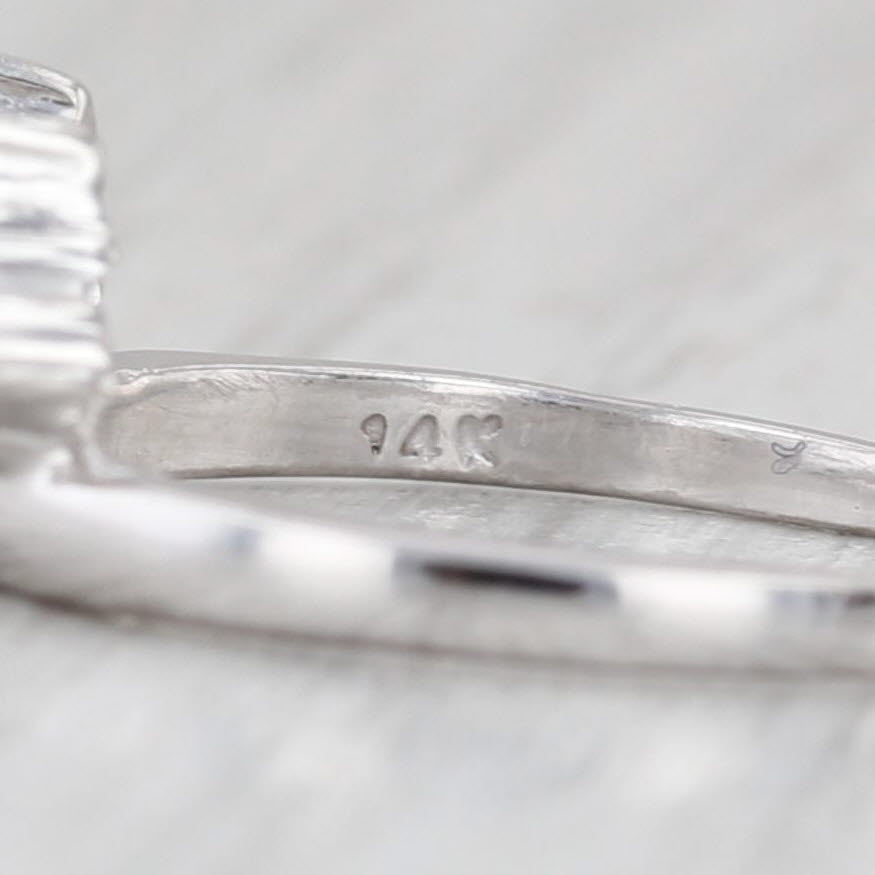 0.26ctw Diamond Ring Ehancer Guard Jacket 14k White Gold Wedding Band Size 6.5