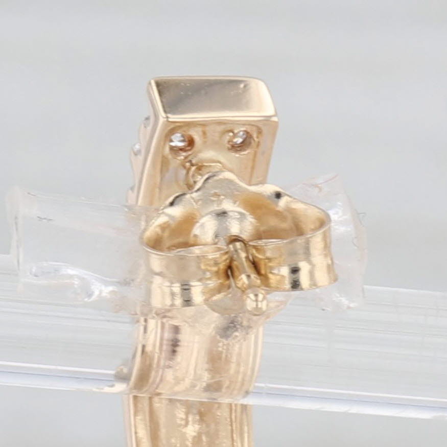 Light Gray 0.23ctw Diamond J-Hook Earrings 14k Yellow Gold Drops