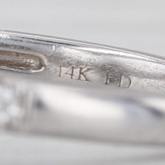 Tolkowsky Engagement Ring Wedding Band Bridal Set 14k White Gold Size 6.5 Box