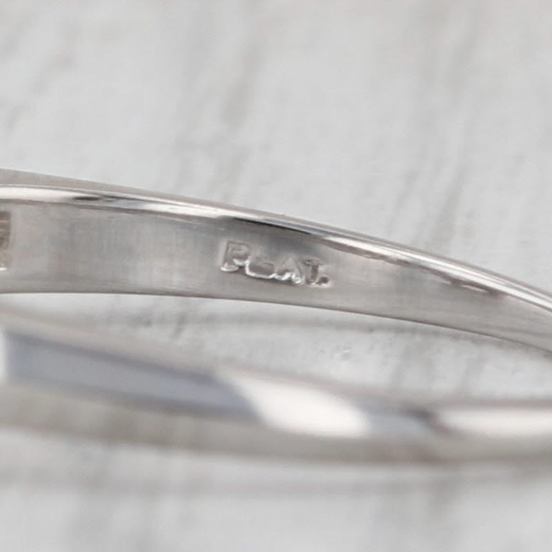 Vintage 1.08ctw Transitional Round Engagement Ring Platinum Size 7