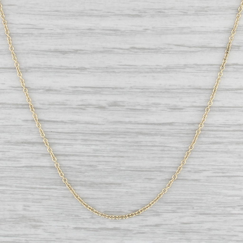 Cable Chain Necklace 14k Yellow Gold 18" 1.3mm