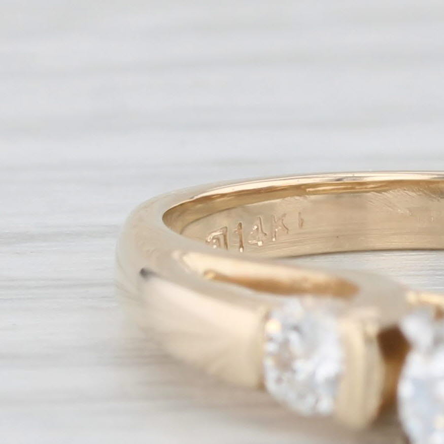 Light Gray 0.57ctw Round Diamond Engagement Ring 14k Yellow Gold Size 6