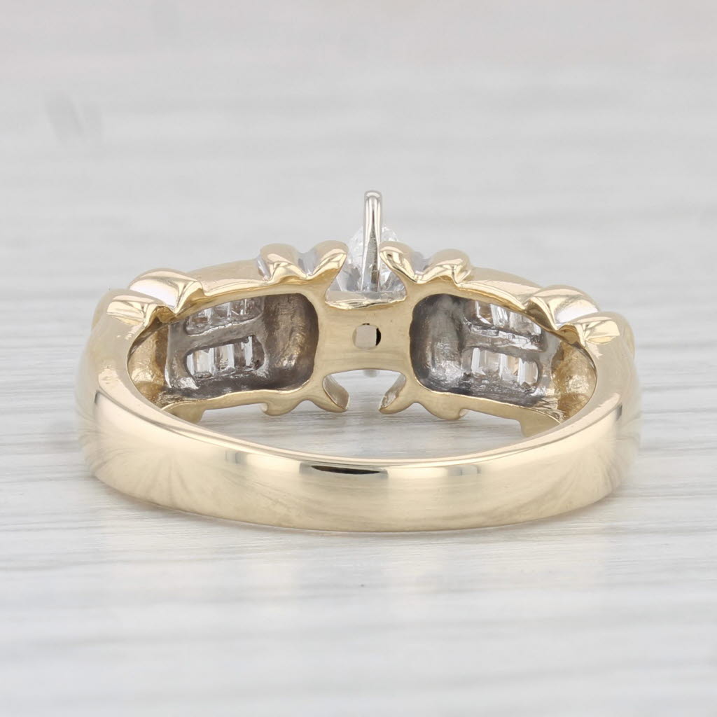 Light Gray 0.41ctw Marquise Diamond Engagement Ring 14k Yellow Gold Size 7.25