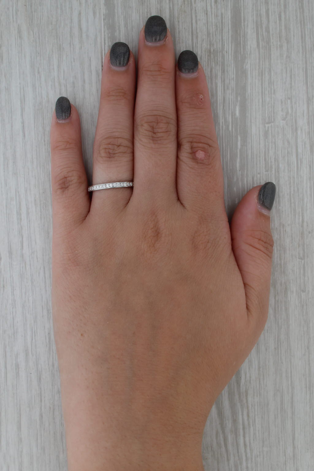 Tiffany Legacy 0.62ctw Diamond Eternity Wedding Band Platinum Ring Box