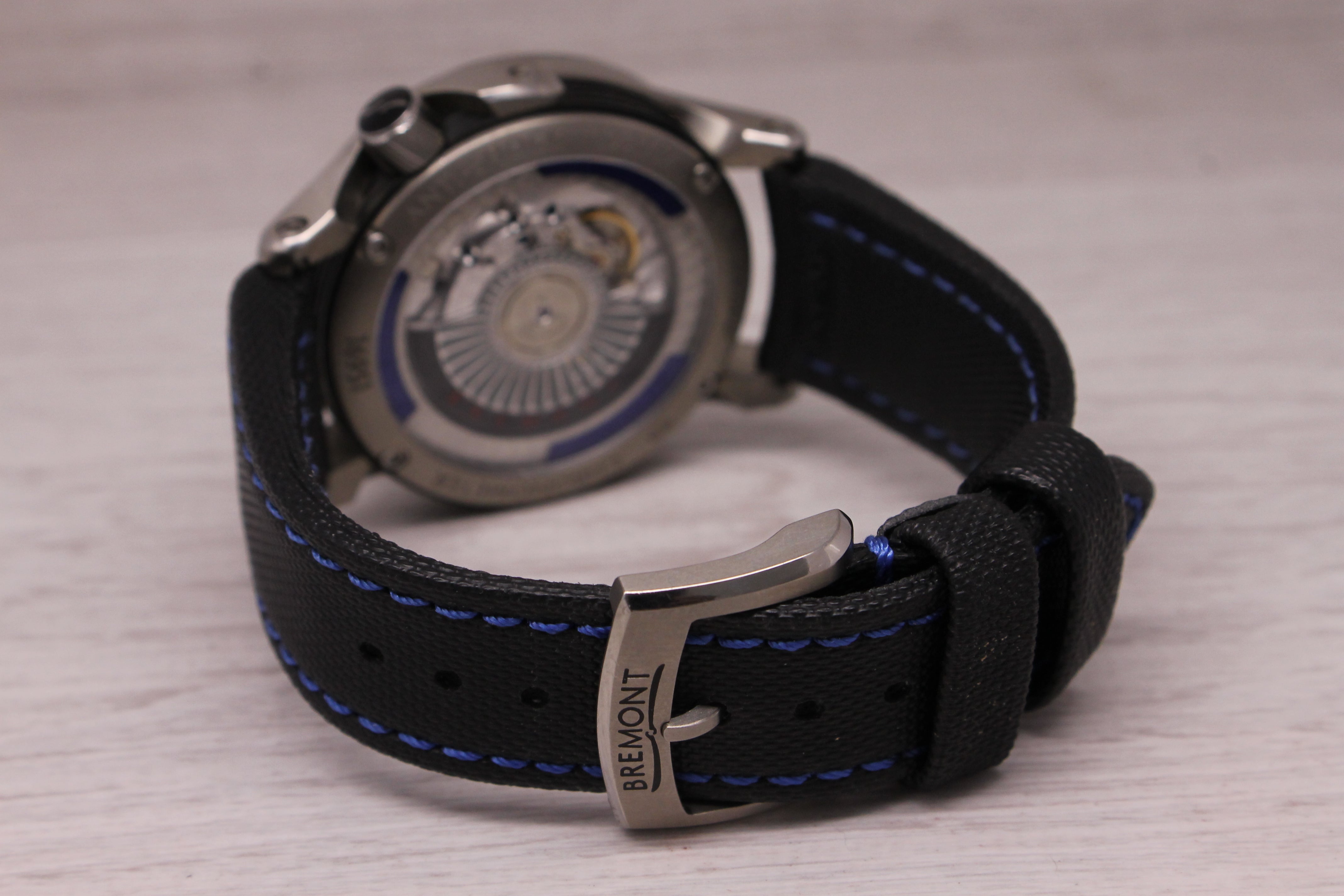 Dark Gray Bremont Boeing Model 1 GMT Chronometer Mens 43mm Automatic Titanium Watch