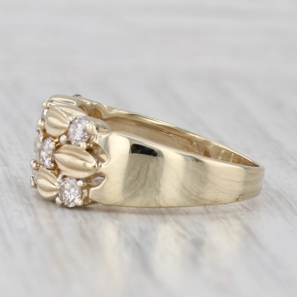 Light Gray 0.54ctw Champagne Diamond Ring 14k Yellow Gold Size 7.5