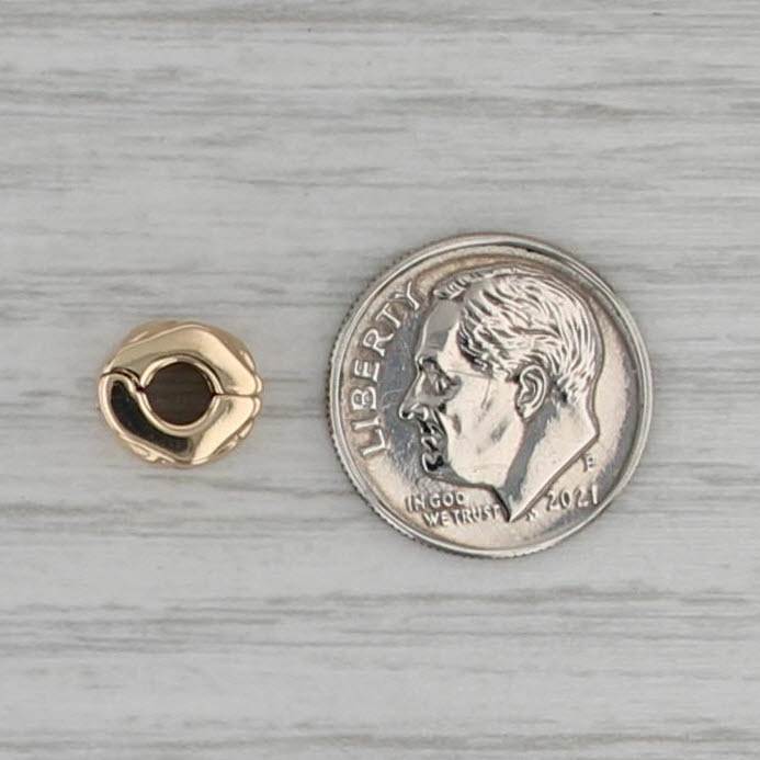 Authentic Pandora Simple Heart Clip Charm 750243 14k Gold Lock 585 ALE