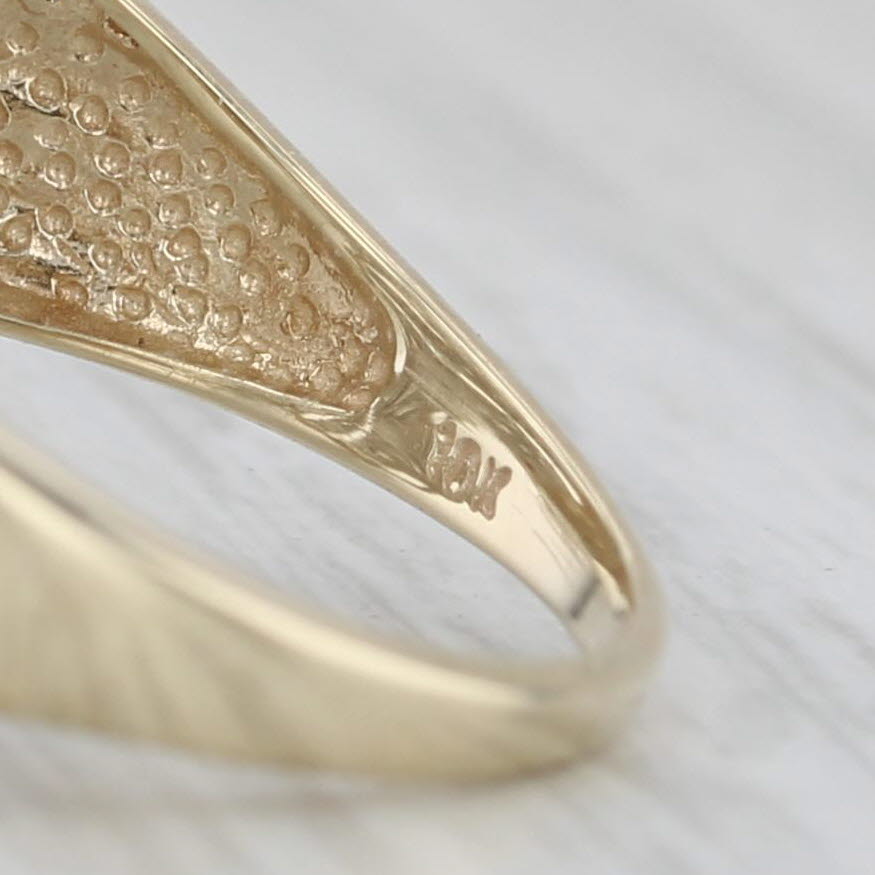 Gray 0.16ctw Diamond Bypass Ring 10k Yellow Gold Size 8