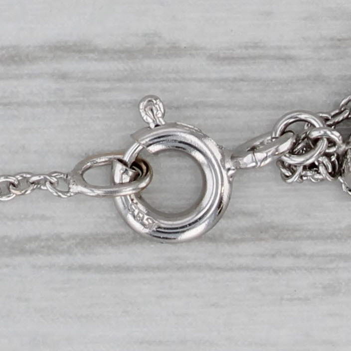 Gray Na Hoku 0.10ctw Diamond Flip Flop Pendant Necklace 19.5" Adjustable Cable Chain