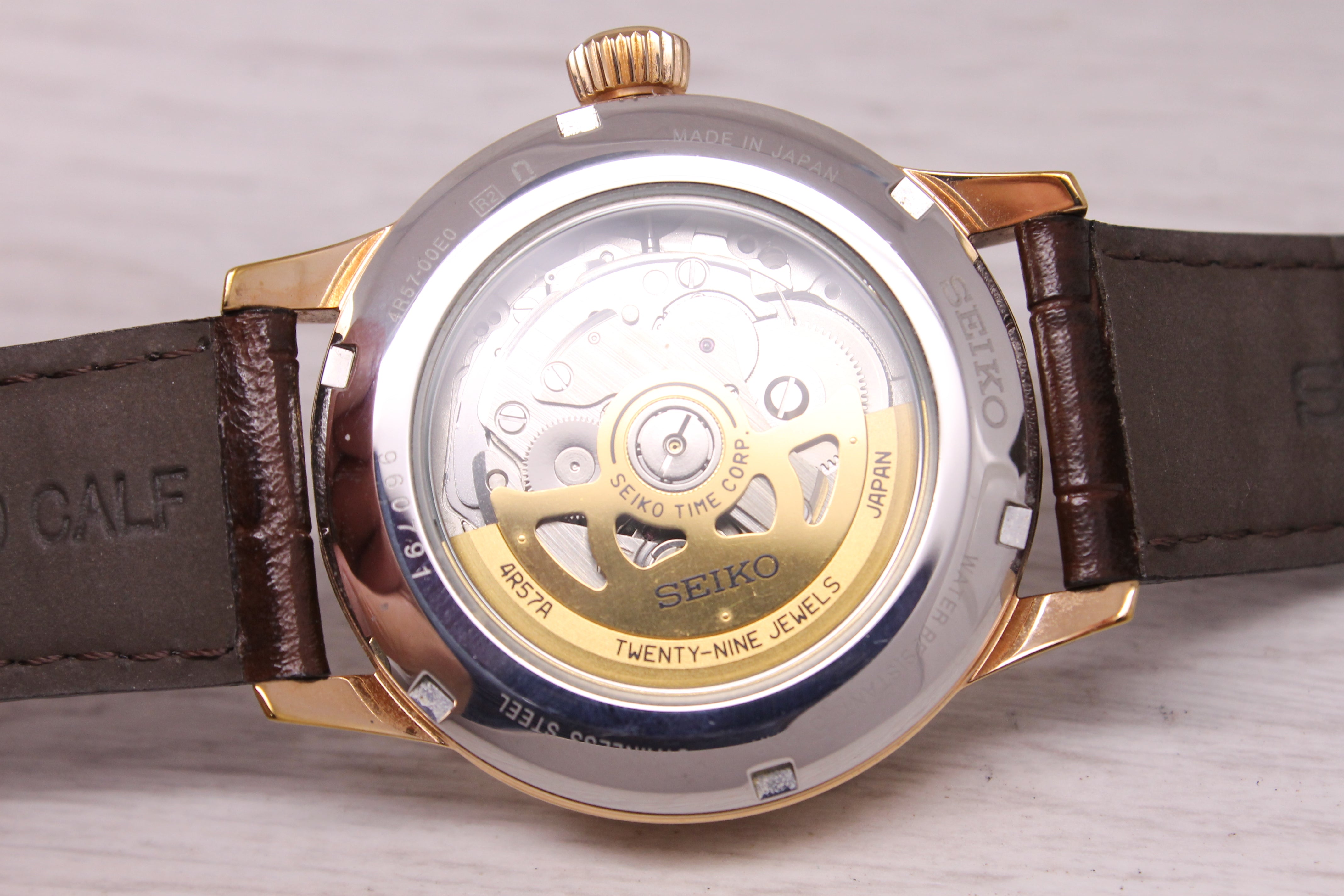 Seiko Presage Mens 40mm Steel Automatic Watch Cocktail Sidecar SSA346 Box