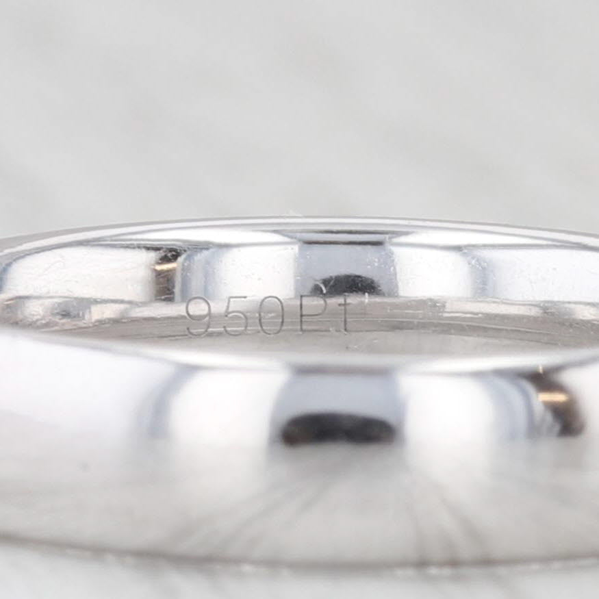 Diamond Solitaire Wedding Ring 950 Platinum Size 7.25 Band Tomas Rae COA