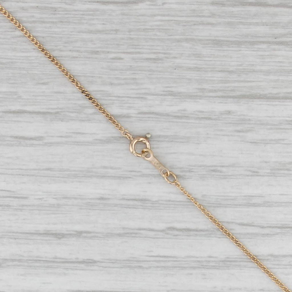 Curb Chain Necklace 14k Yellow Gold 16" 1.1mm