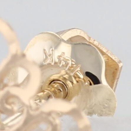 Detailed Little Butterfly Earrings 14k Yellow Gold Small Studs