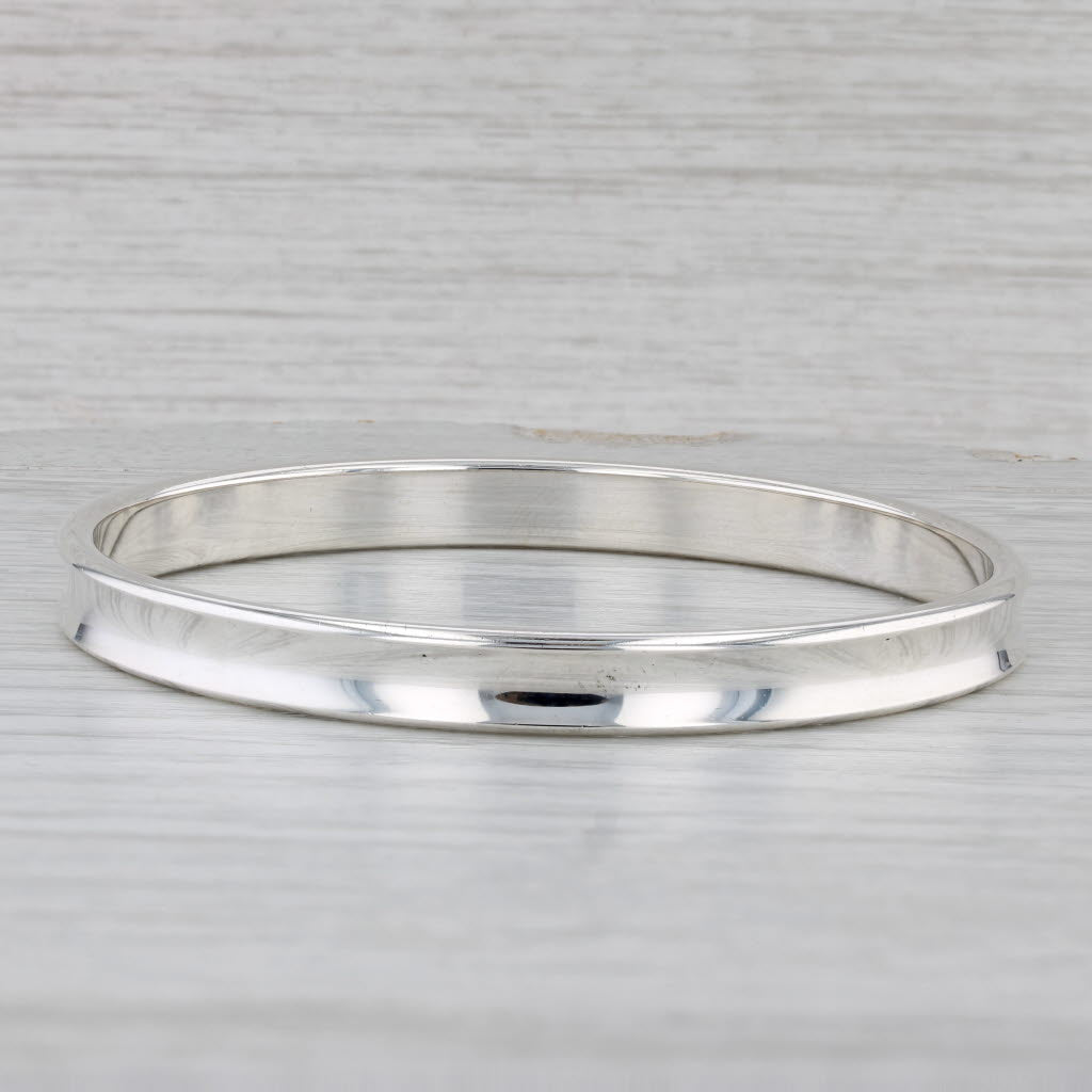 Gray Tiffany & Co 1997 Bangle Bracelet 1837 Collection Sterling Silver 7.5" 7mm