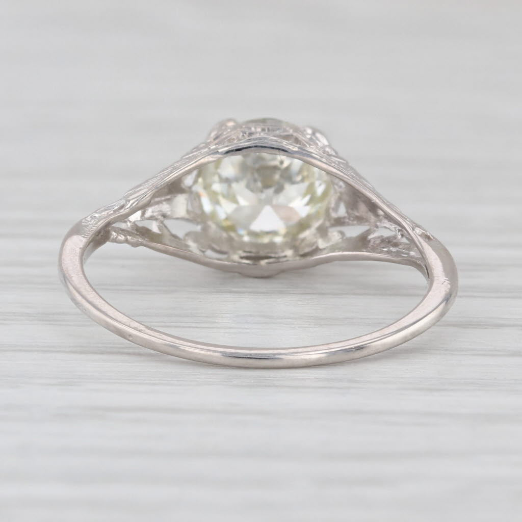 Art Deco 1.31ctw VS1 GIA Old European Cut Diamond Engagement Ring 14k Gold