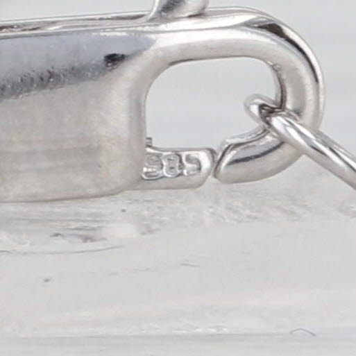 New 0.25ctw Diamond Linked Rings Necklace 14k White Gold 18" Cable Chain