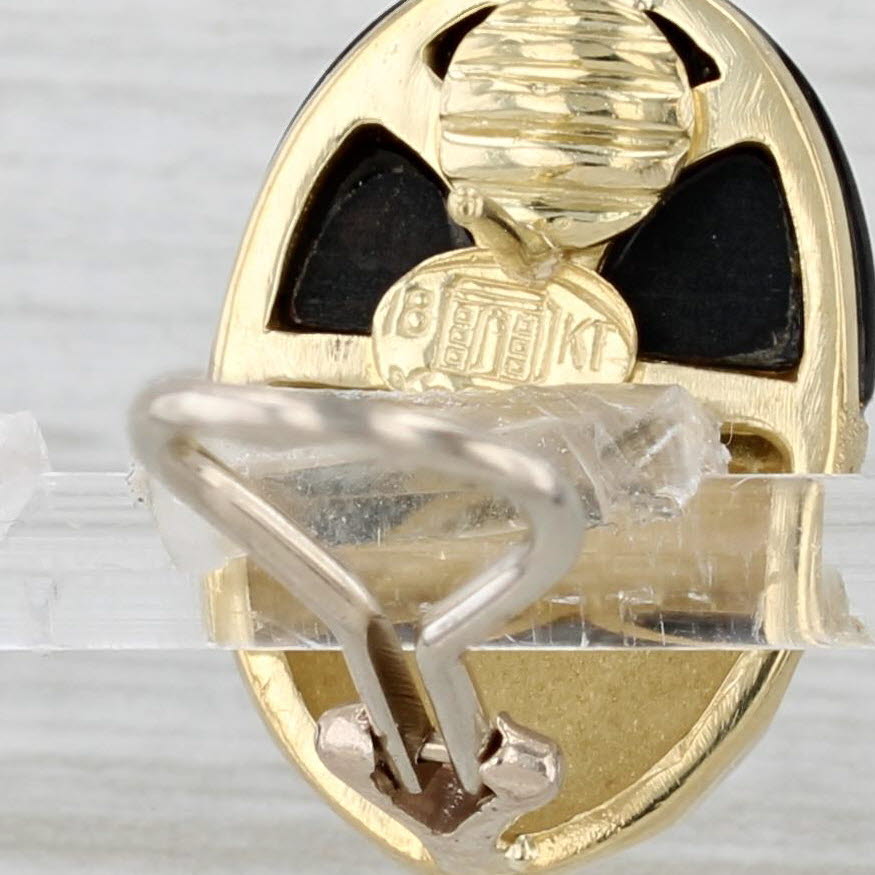 Light Gray La Triumphe Ony 0.50ctw Diamond Egg Earrings 18k Yellow Gold Omega Backs