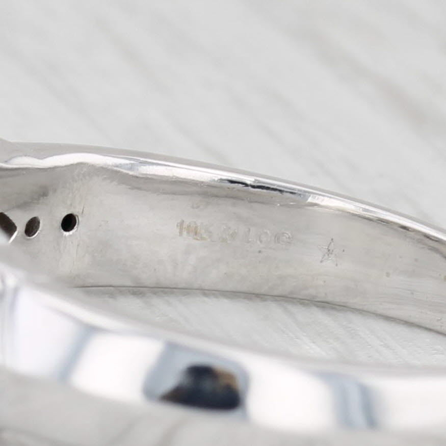 Light Gray Vintage 0.20ctw Diamond Wedding Band 10k White Gold Size 8.5 Ring