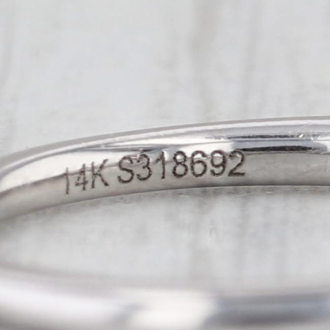 Gabriel Co 0.25ctw Contoured Diamond Wedding Ring 14k White Gold Stackable Band