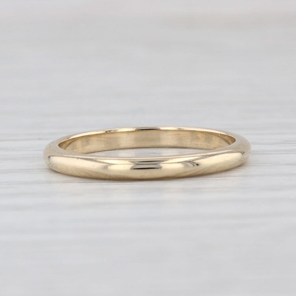 Classic 14k Yellow Gold Wedding Band Size 6 Ring Stackable