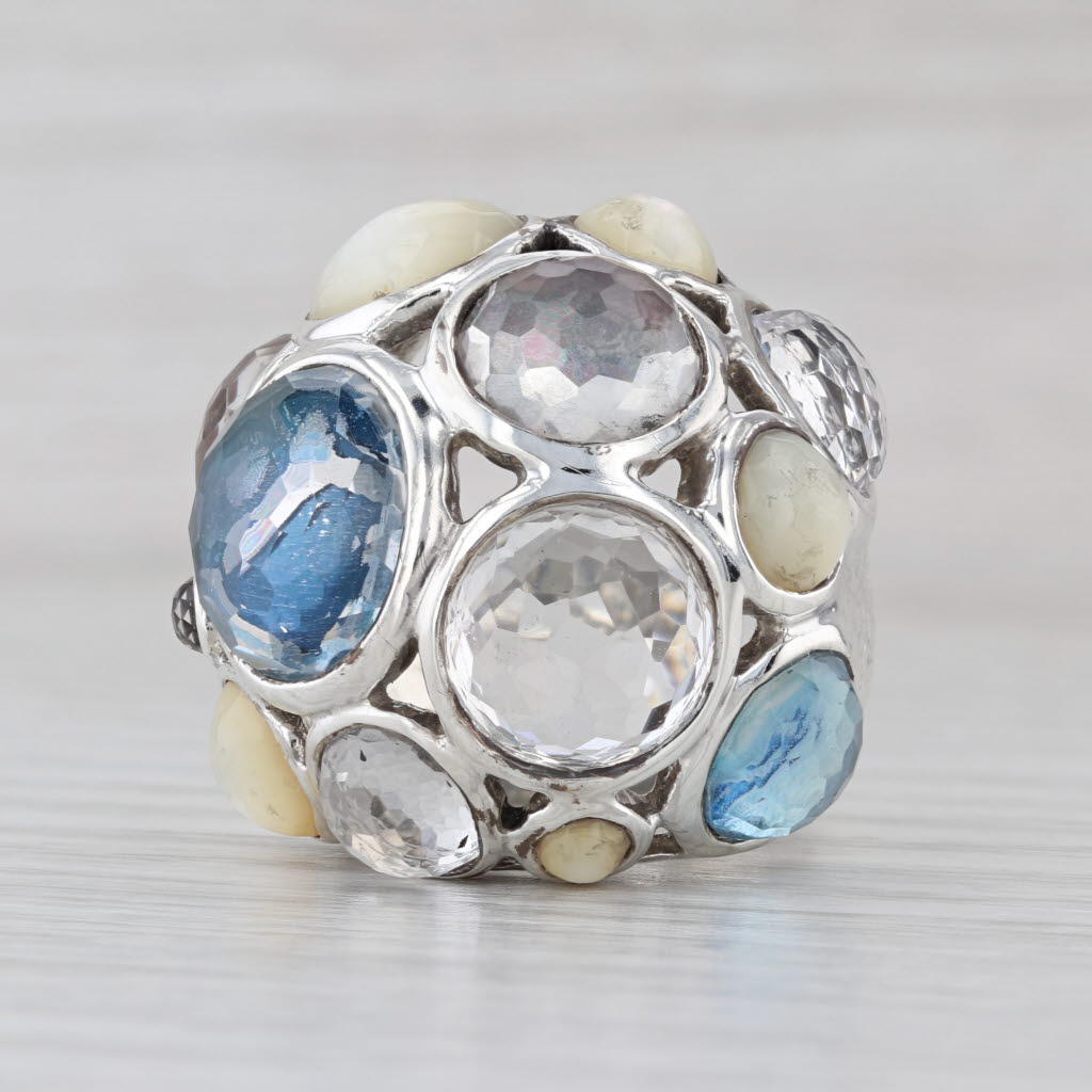 Ippolita Rock Candy Collection Ring Sterling Silver Mother of Pearl Quartz
