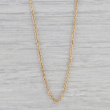 18" Rope Chain Necklace 14k Yellow Gold Lobster Clasp