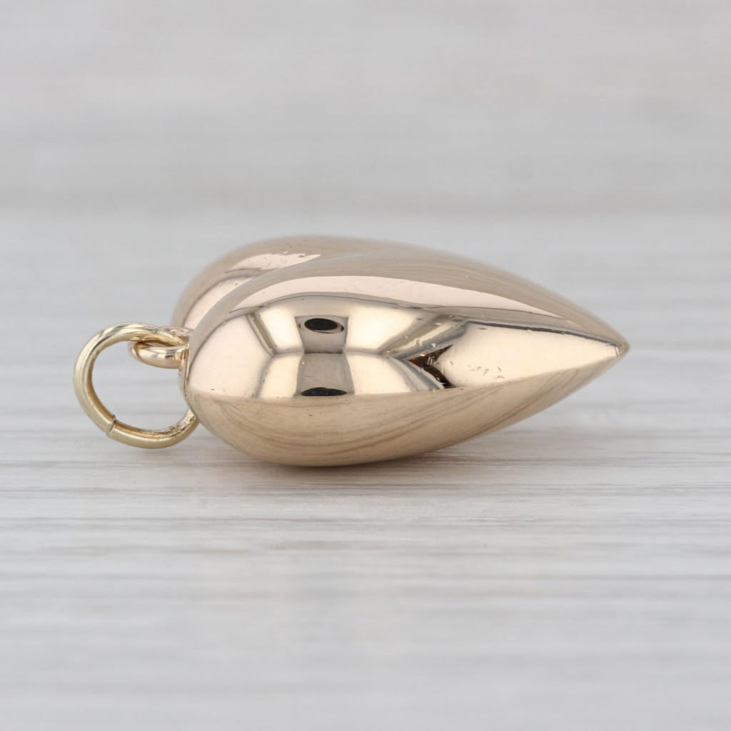 Puffy Heart Pendant 14k Yellow Gold Charm