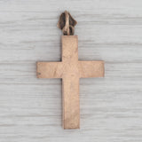 Victorian Antique Ornate Cross Pendant Gold Filled Reversible