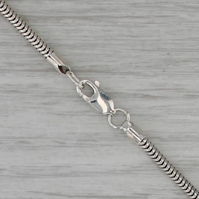 Lagos Caviar Puffy Heart Pendant Necklace Sterling Silver 16.25" Snake Chain