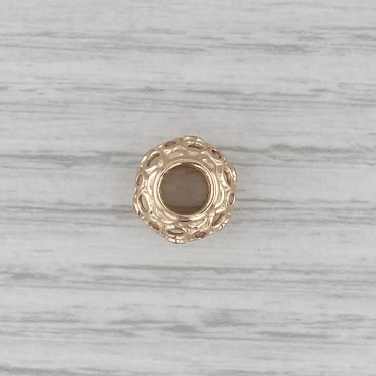 Authentic Pandora Charm Celtic Circles Pink Topaz 750811TPK 14k Gold Retired