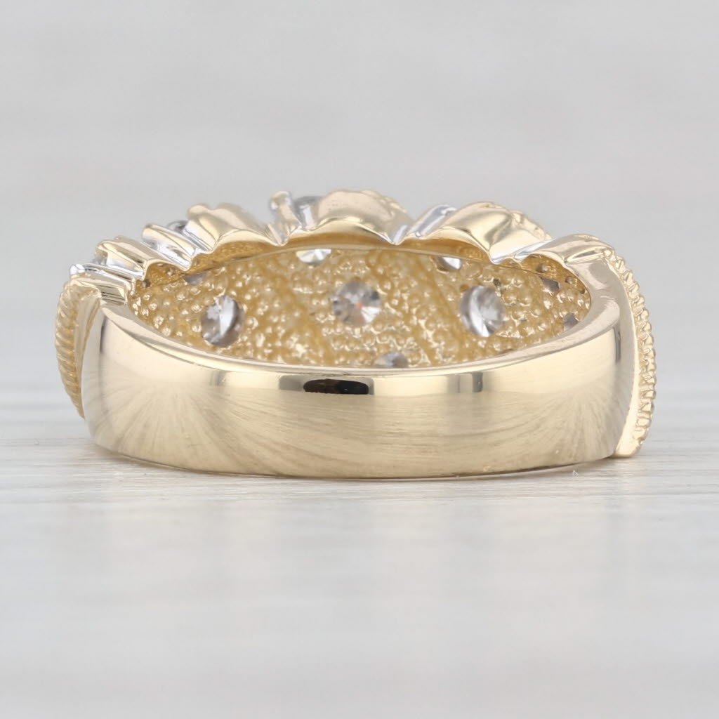 Light Gray 0.77ctw Diamond Rows Ring 14k Yellow Gold Size 5