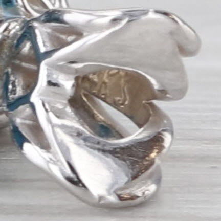 New 2.24ct Oval London Blue Topaz Solitaire Pendant 14k White Gold Small Drop